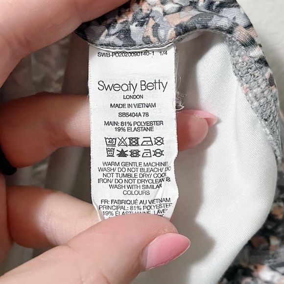 Sweaty Betty All Day Contour 7/8 Length Athletic Leggings Grey Pebble Print XXS - Picture 12 of 12